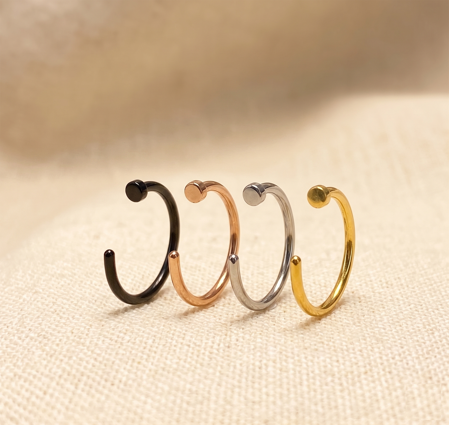 Surgical Steel Nose Hoop Ring 18G 20G