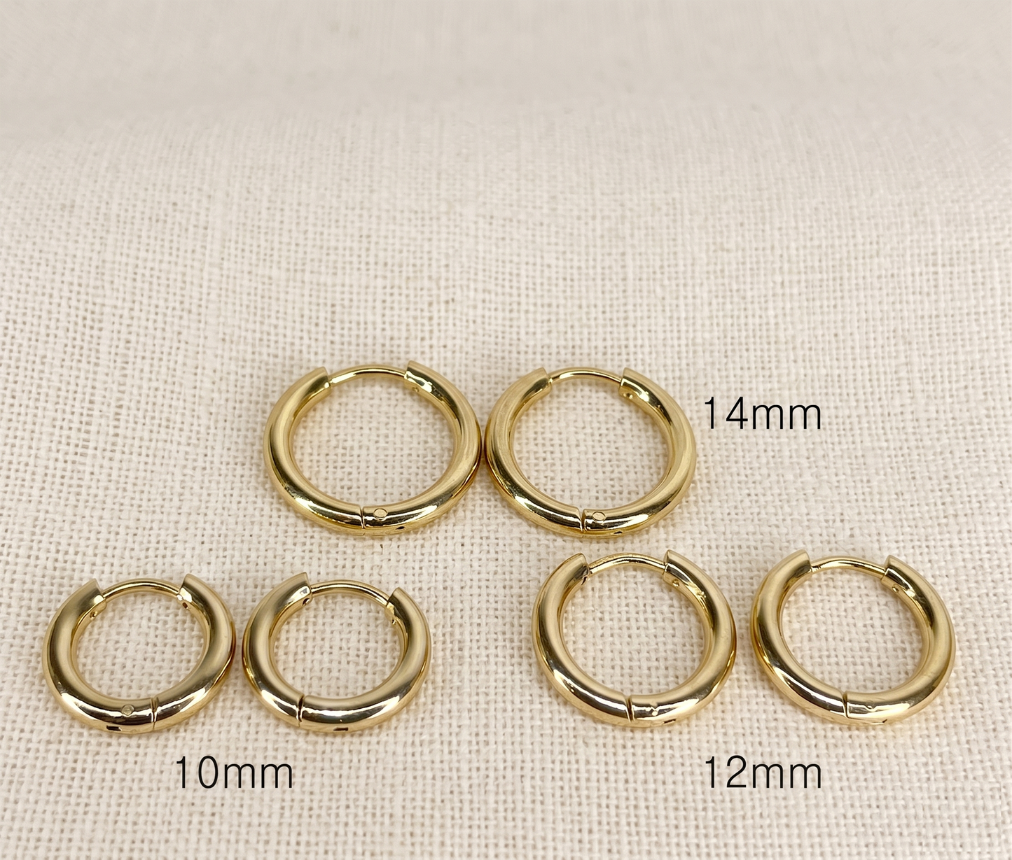 Surgical Steel Plain Huggie Hoop Earrings 2.5mm