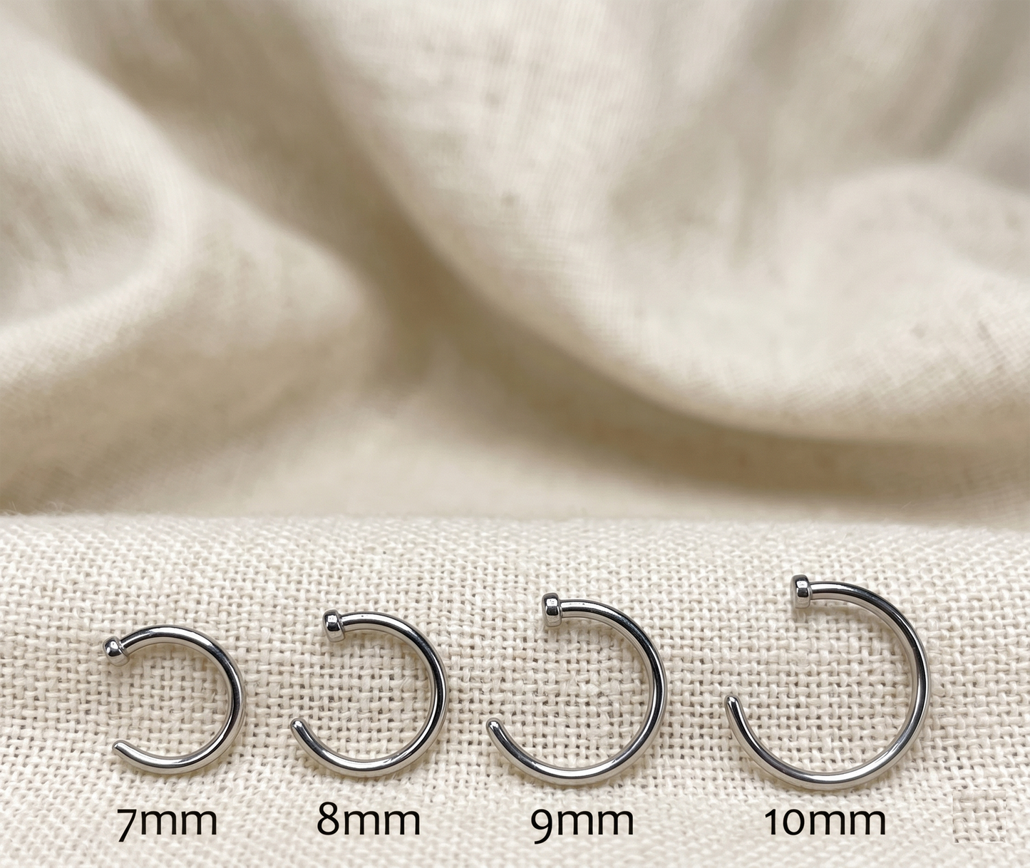 Titanium Classic Nose Hoop Ring 18G 20G