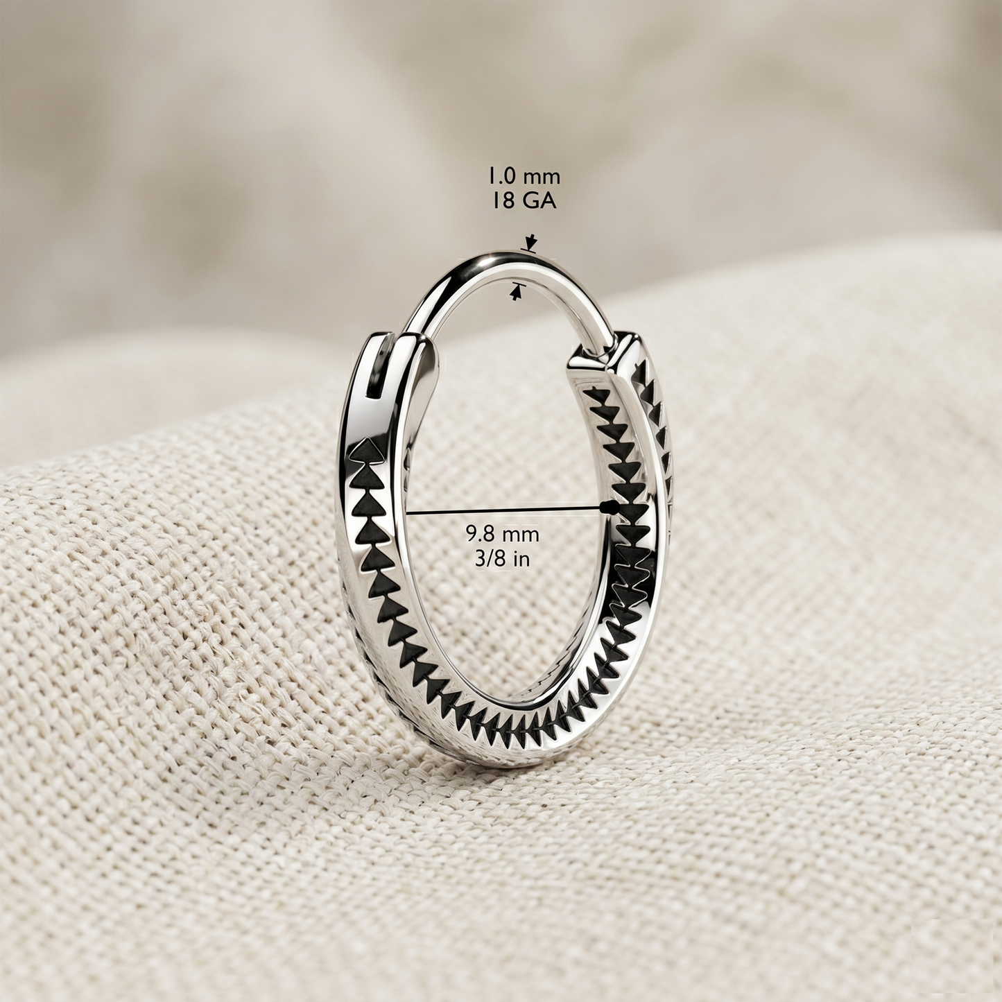 Surgical Steel Twist Hoop Earrings 20G
