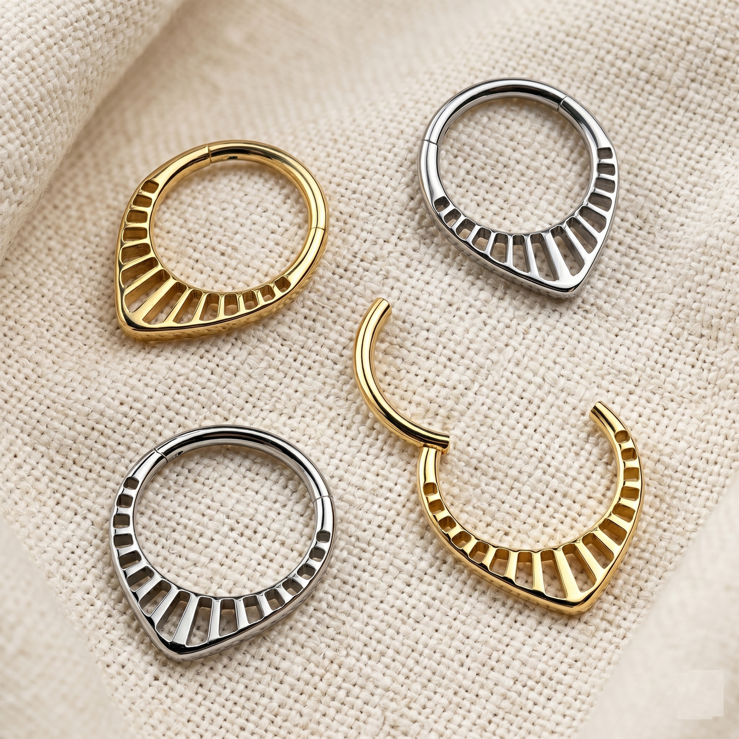 Titanium Hinged Hoop Ring 16G