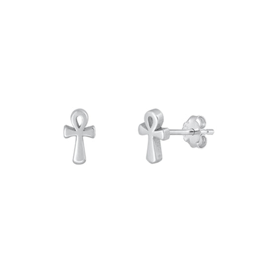 ✨ 925 Silver Ankh Stud Earrings