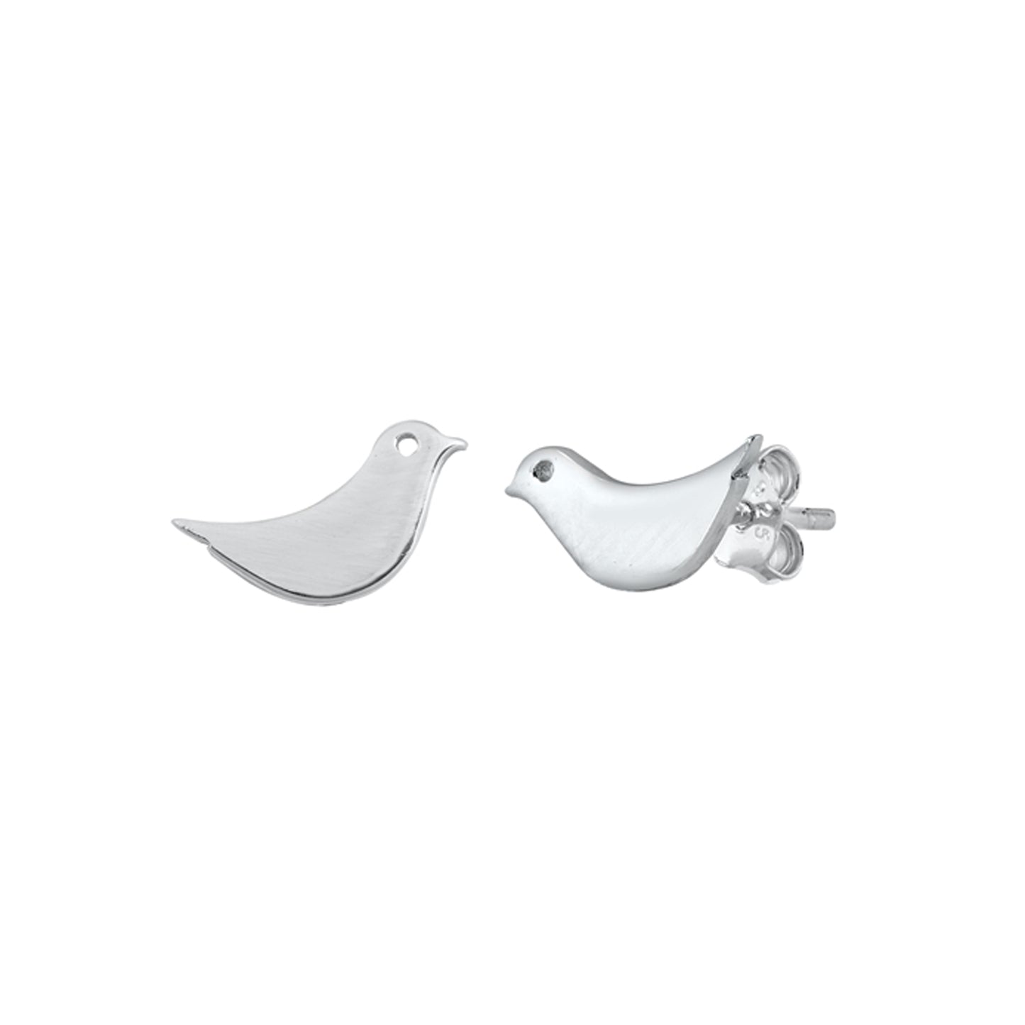 ✨ 925 Silver Small Bird Stud Earrings