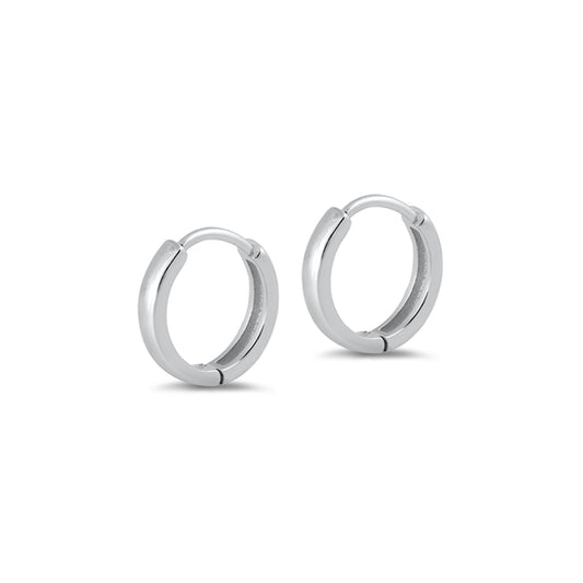 ✨ 925 Silver 2mm Plain Huggie Hoop Earrings