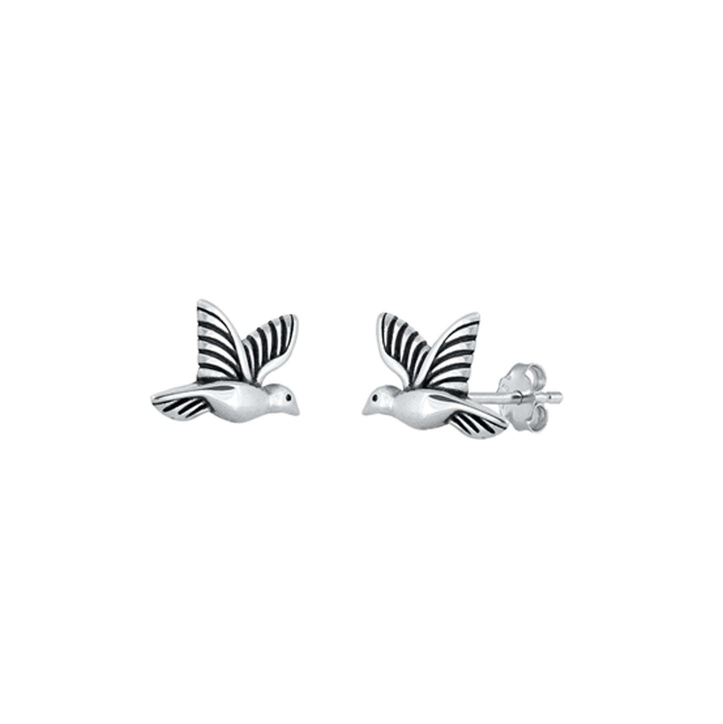 ✨ 925 Silver Hummingbird Stud Earrings