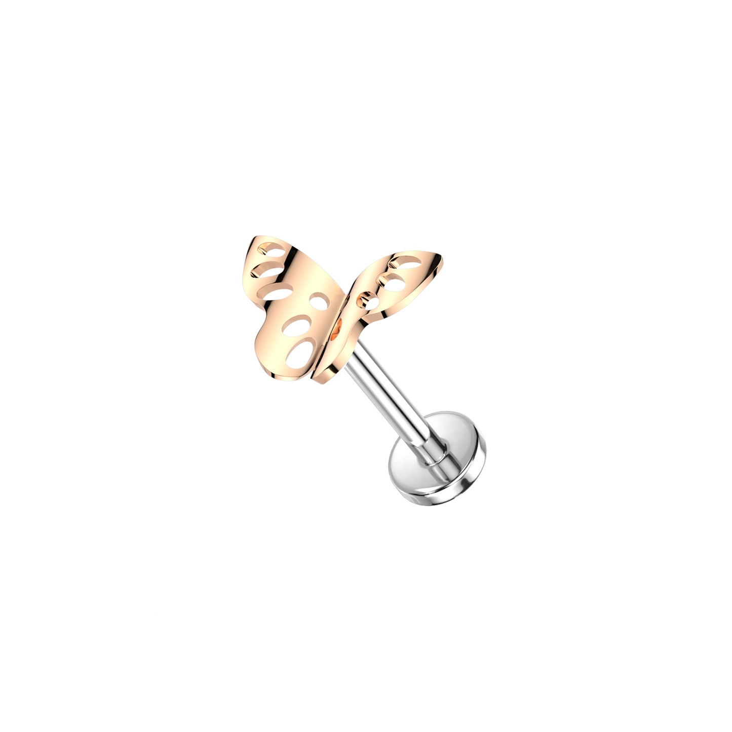 ✨ Titanium Butterfly Top Threadless Labret