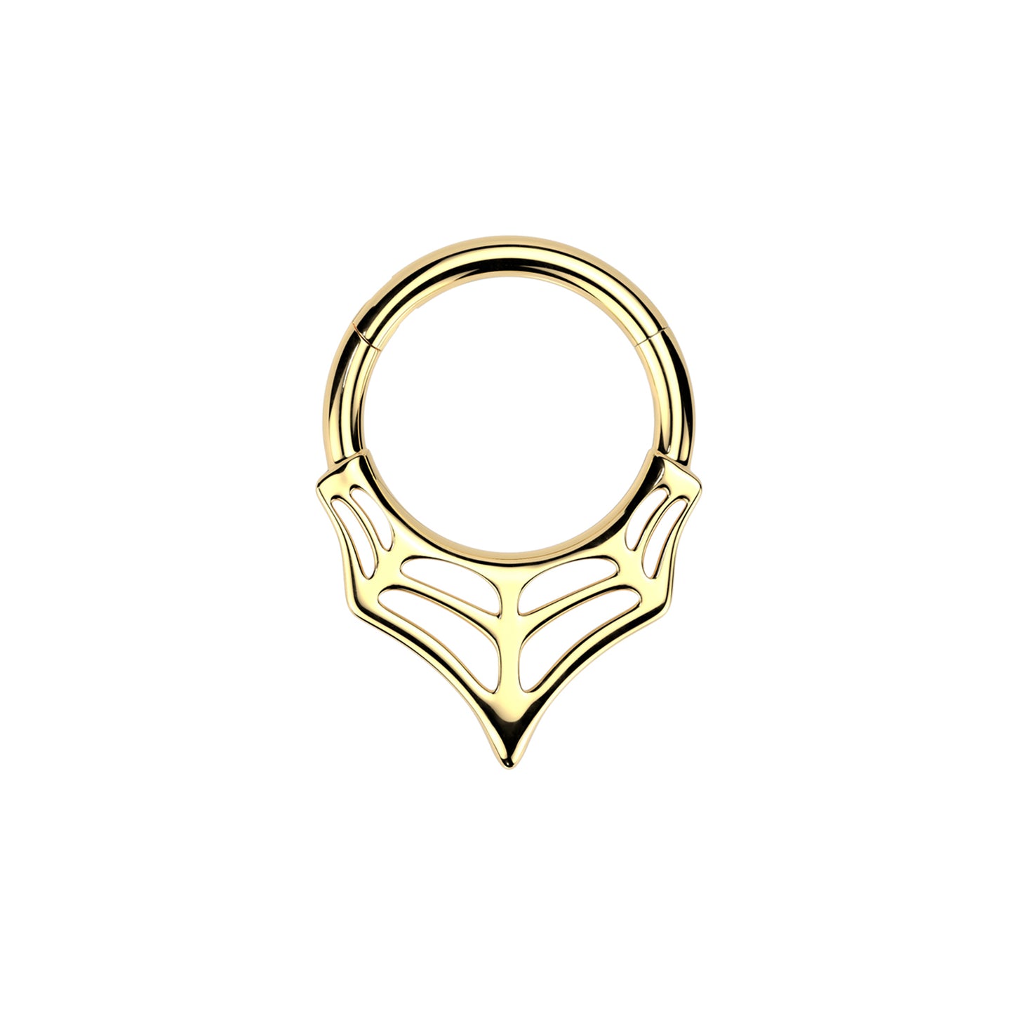 ✨ 316L Surgical Steel Web Hinged Segment Hoop Clicker Ring 16G 8mm