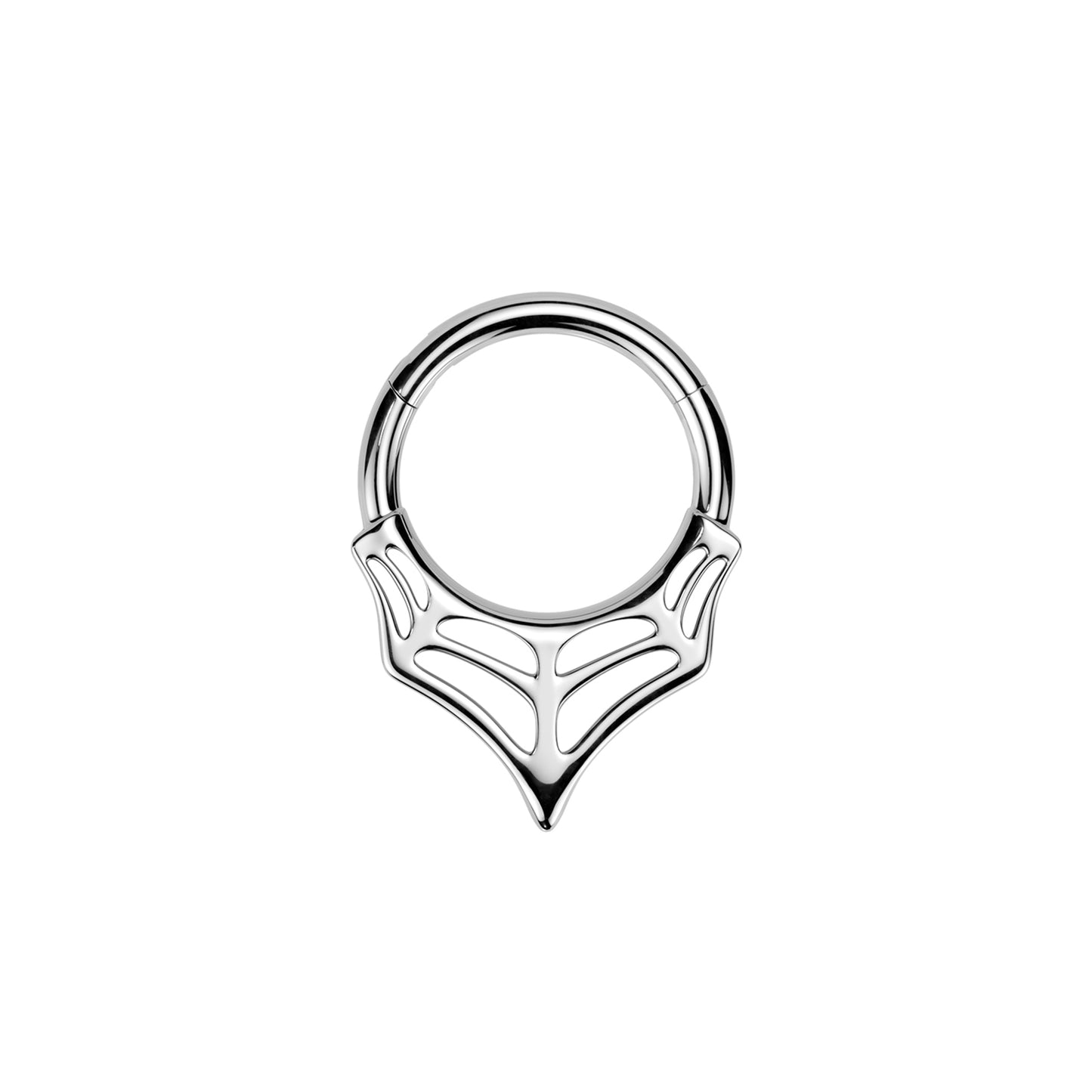 ✨ 316L Surgical Steel Web Hinged Segment Hoop Clicker Ring 16G 8mm