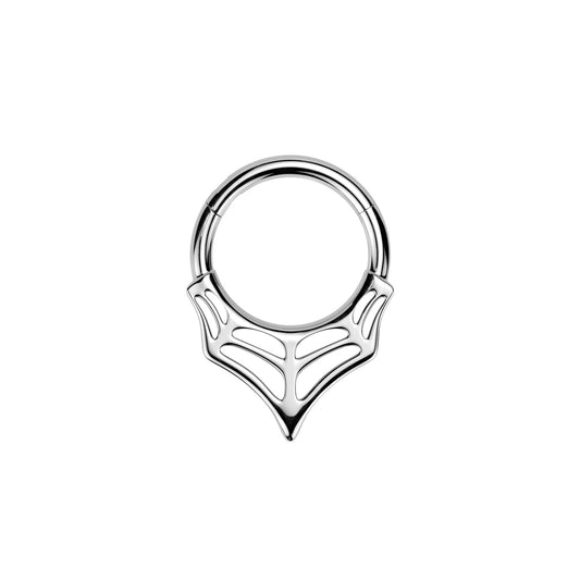 ✨ 316L Surgical Steel Web Hinged Segment Hoop Clicker Ring 16G 8mm