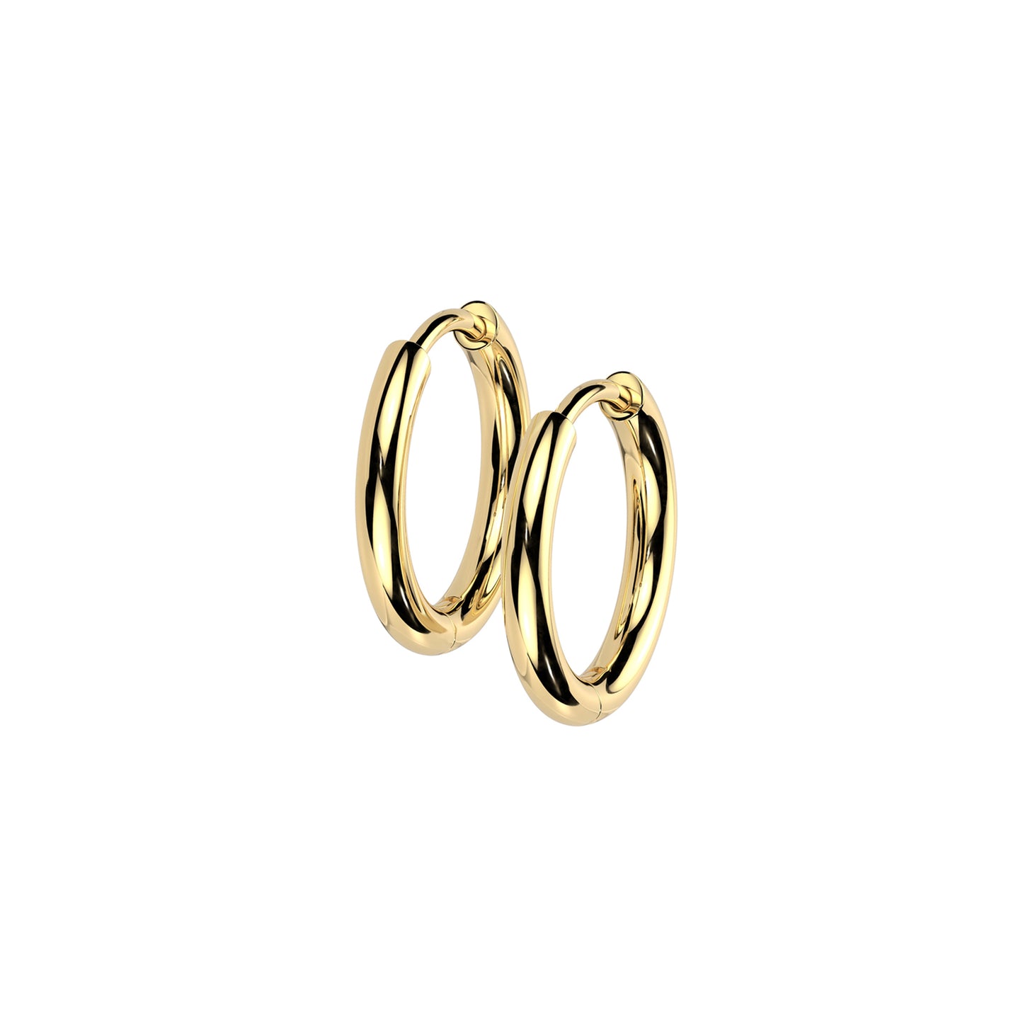 ✨ Titanium 2mm Hinged Plain Round Hoop Earrings