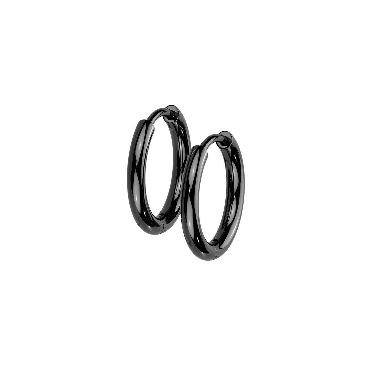 ✨ Titanium 2mm Hinged Plain Round Hoop Earrings