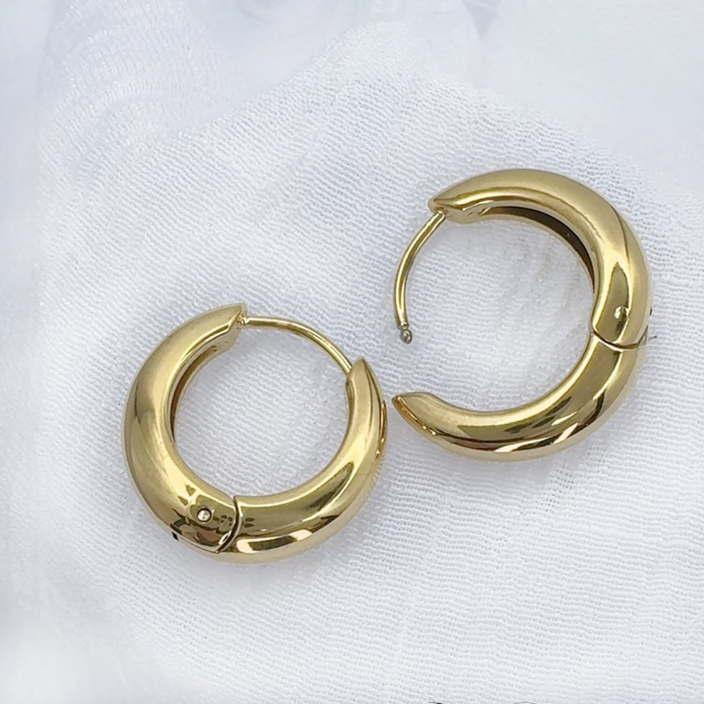 ✨ Surgical Steel Wide Hinged Hoop Earrings