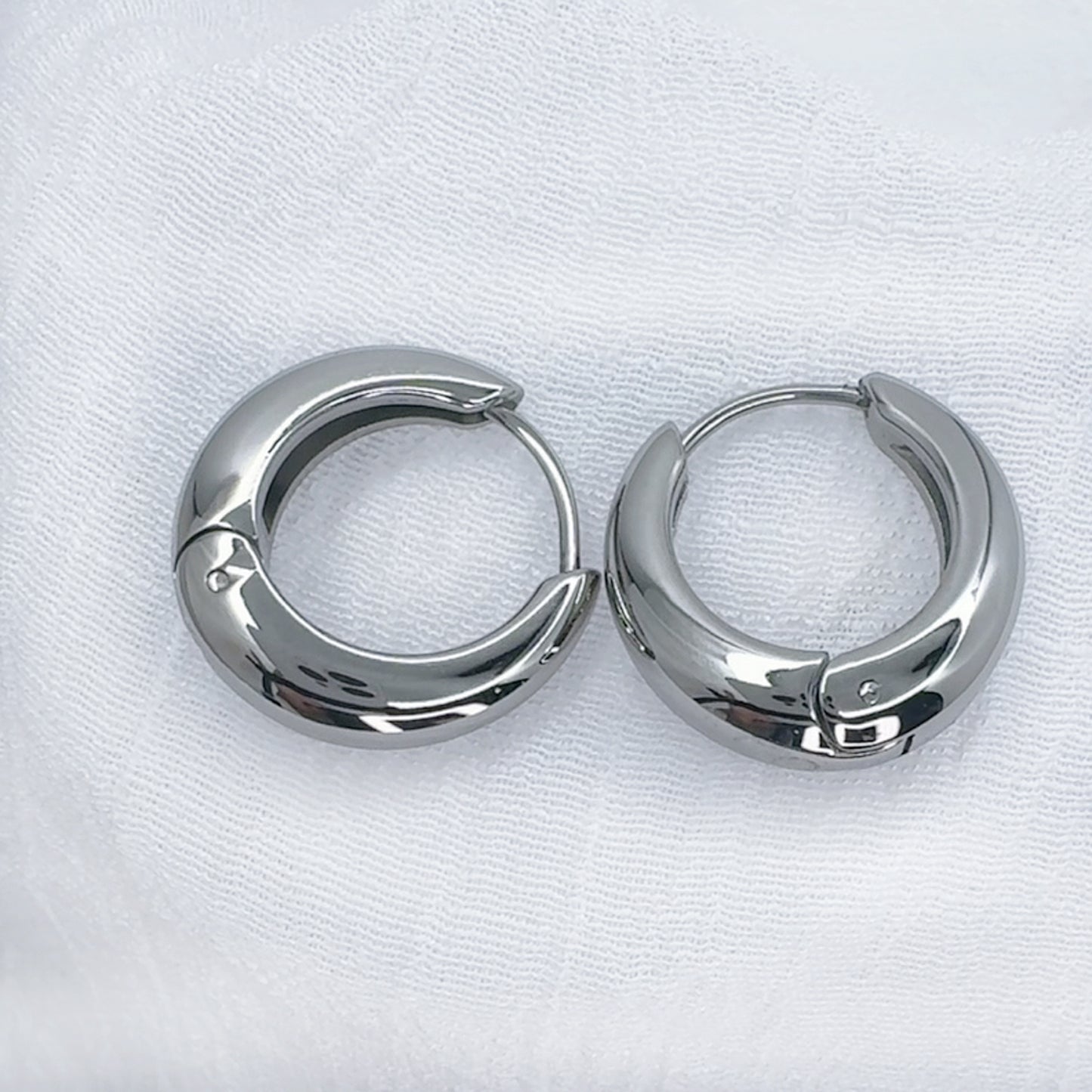 ✨ Surgical Steel Wide Hinged Hoop Earrings