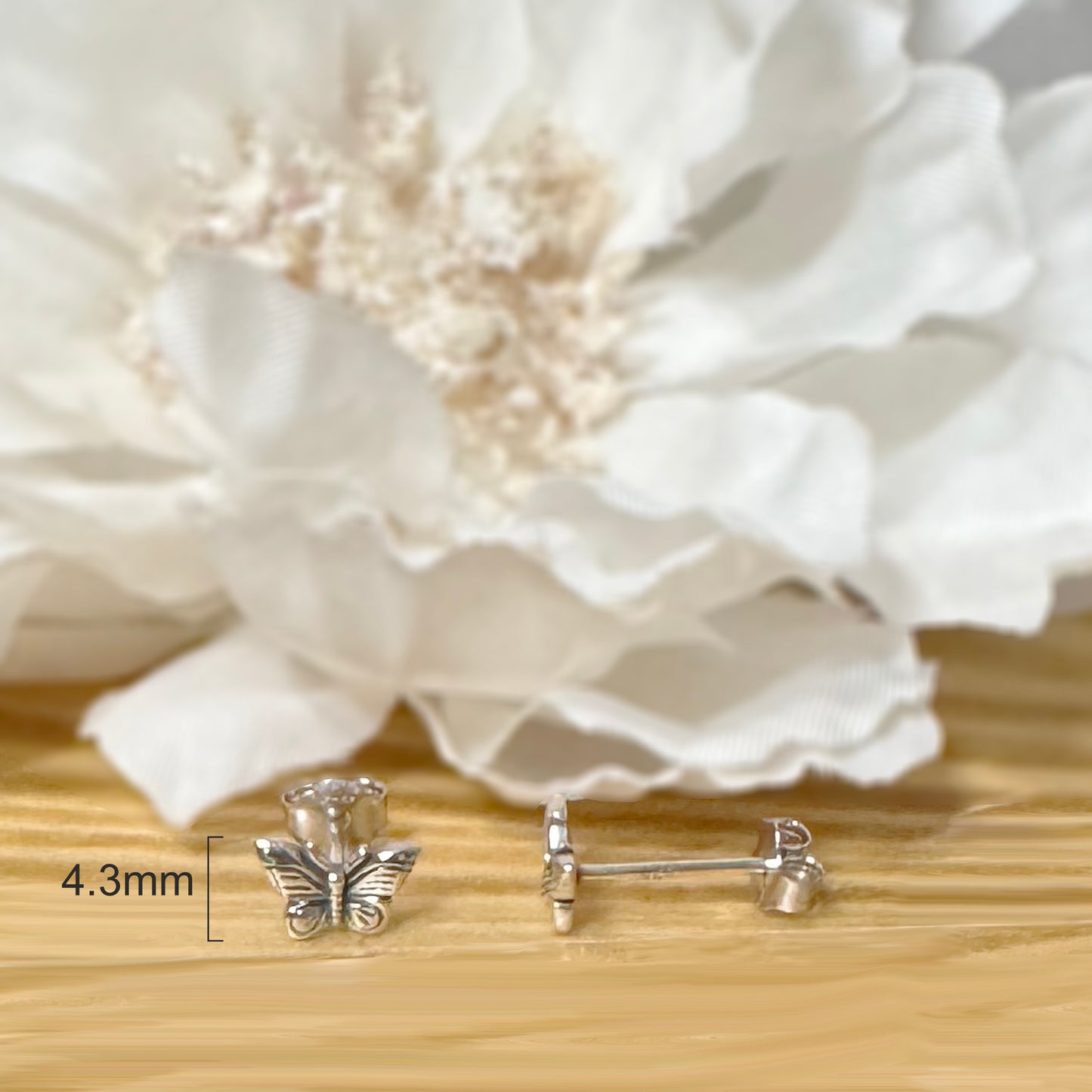 925 Silver Butterfly Stud Earrings