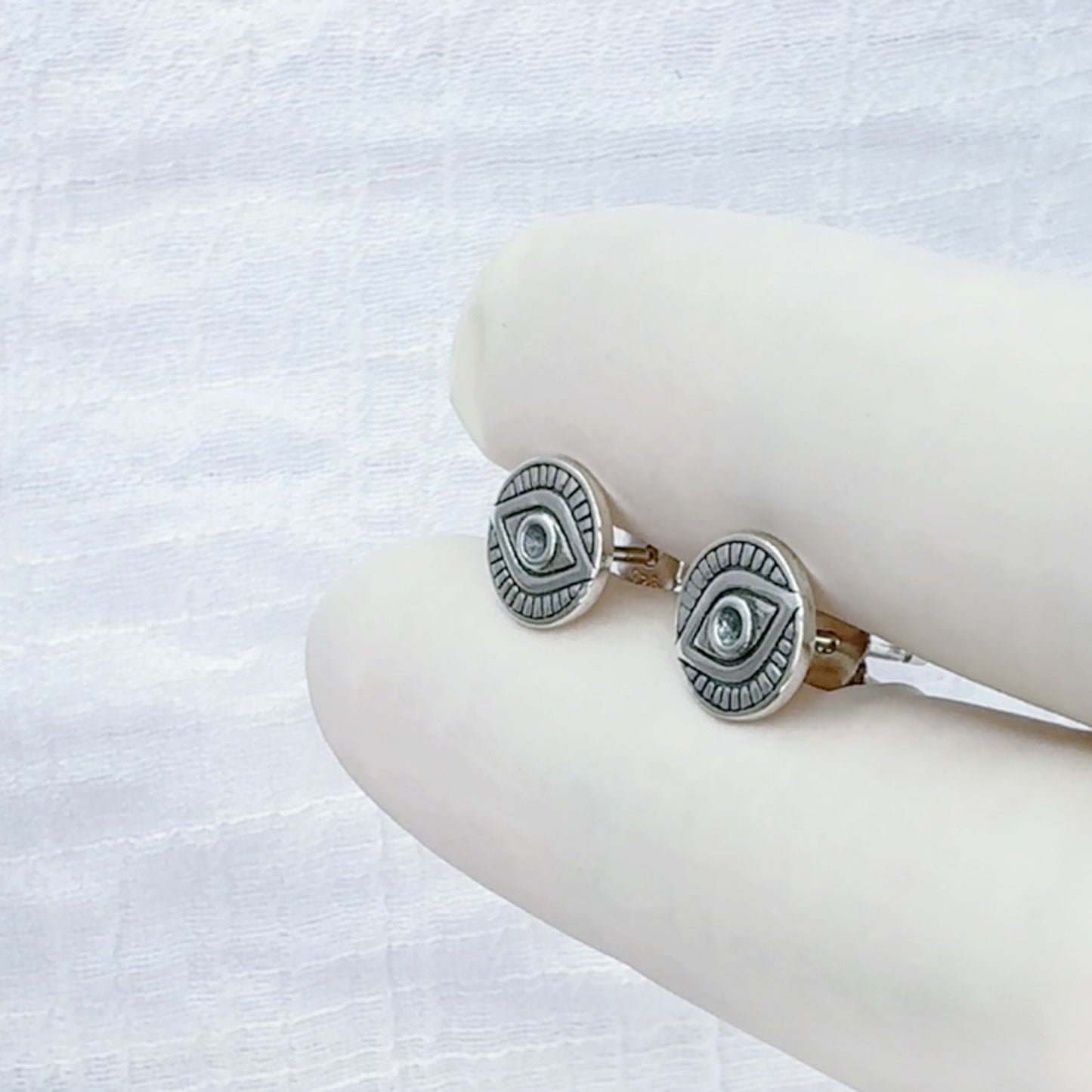 ✨ 925 Silver Evil Eye Stud Earrings