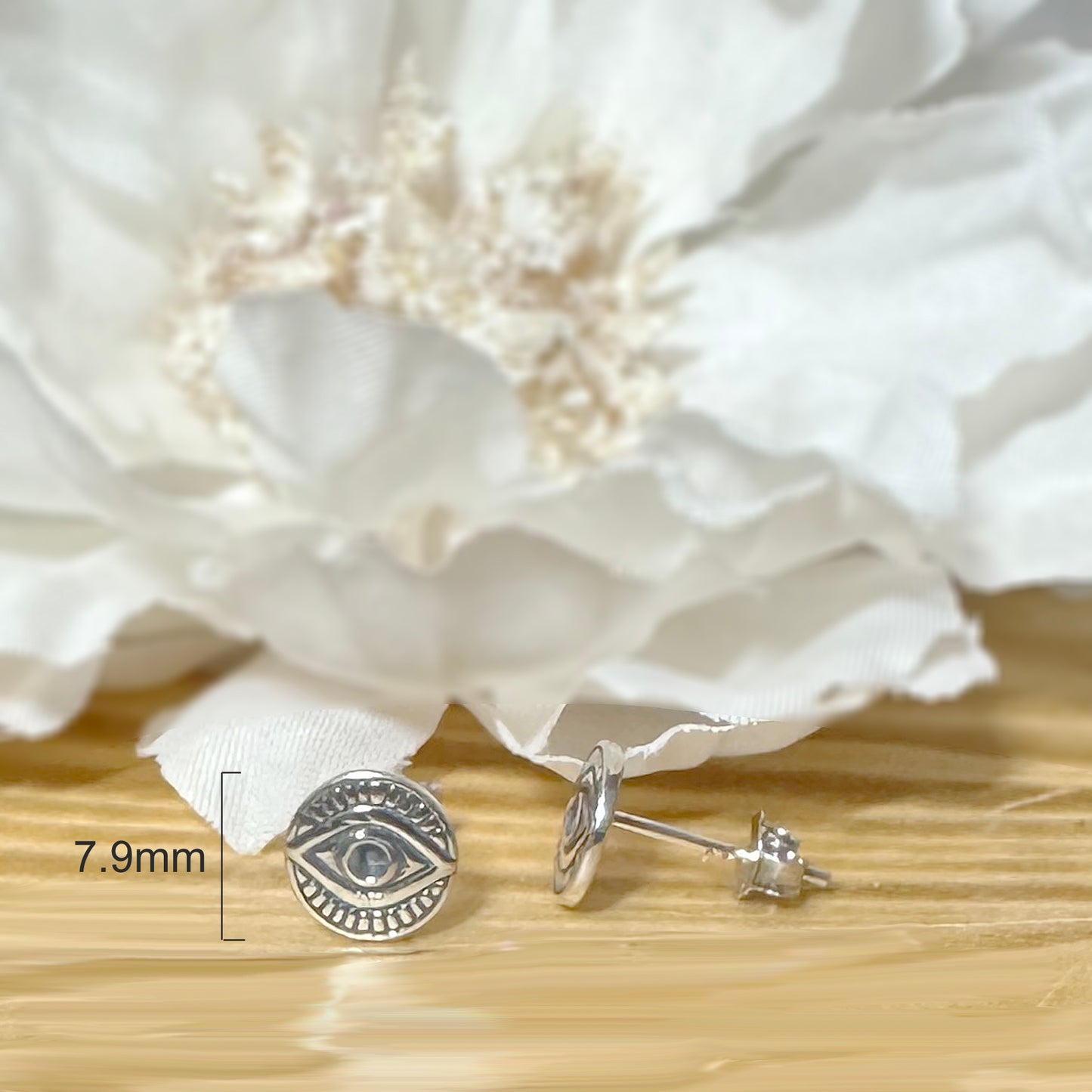 ✨ 925 Silver Evil Eye Stud Earrings