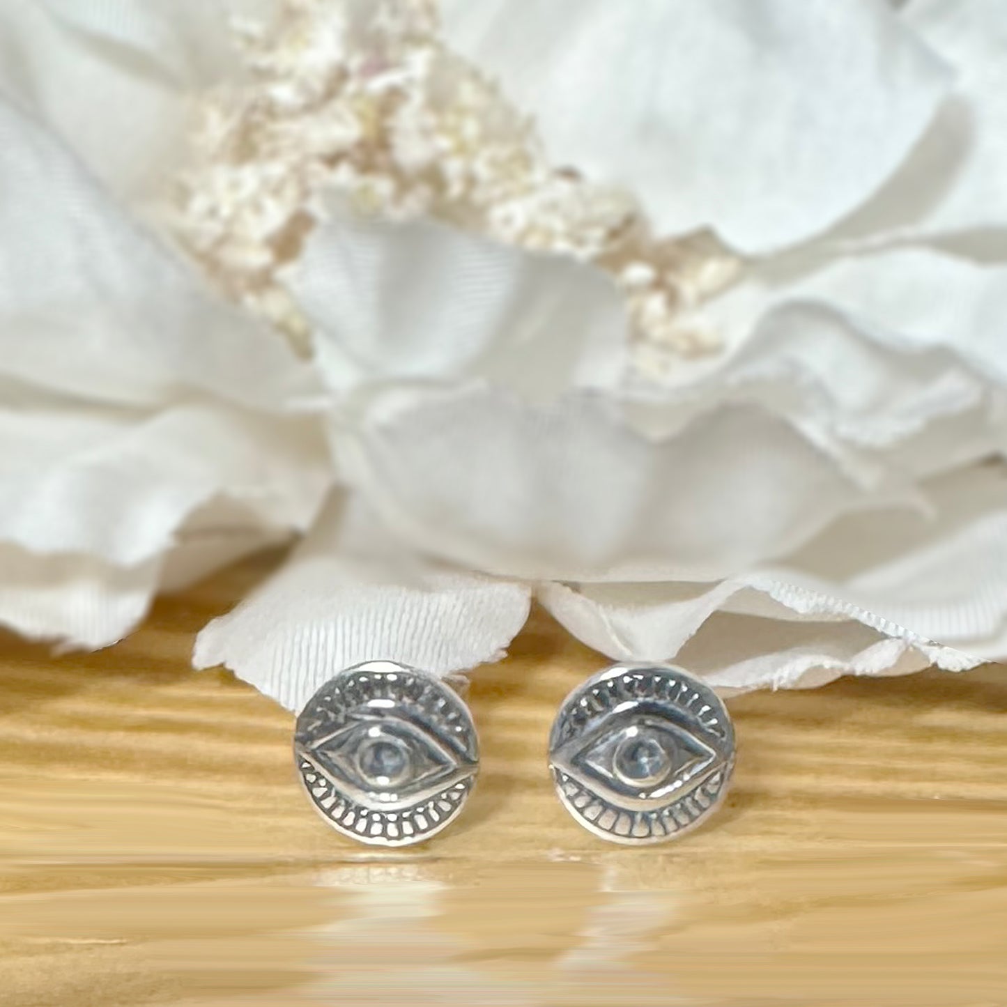 ✨ 925 Silver Evil Eye Stud Earrings