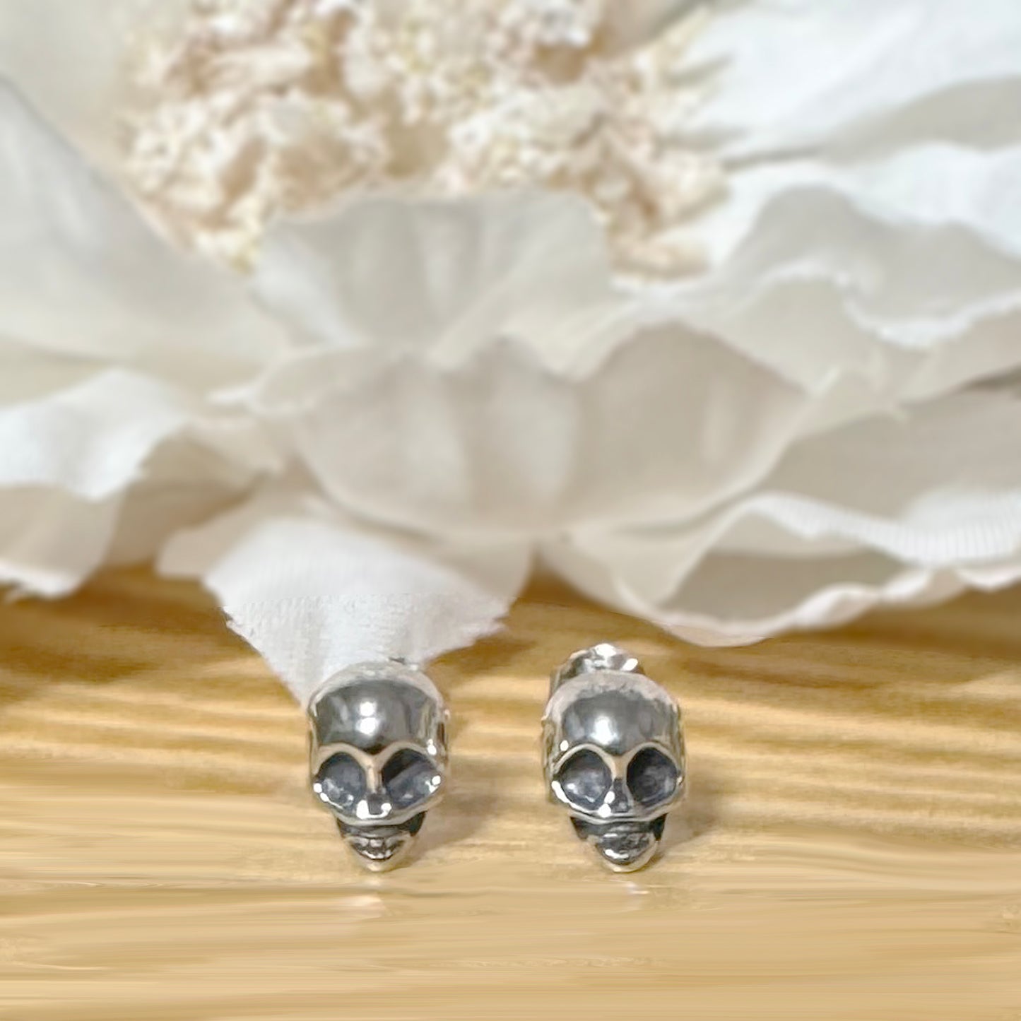 925 Silver Skull Stud Earrings