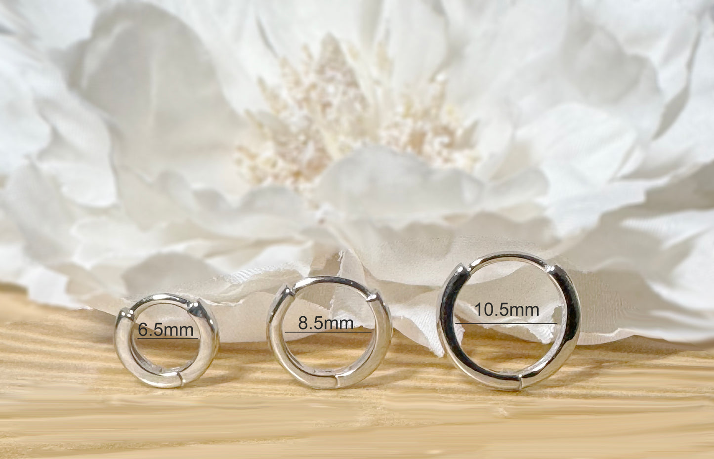 ✨ 925 Silver 2mm Plain Huggie Hoop Earrings