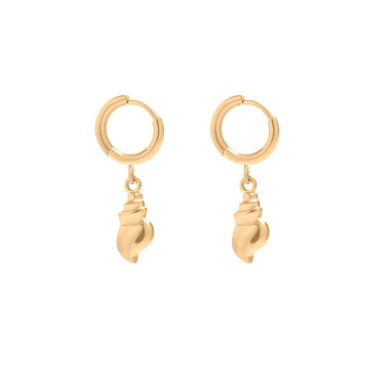 ✨ Shell Dangle Small Huggie Hoop Earrings