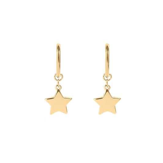 ✨ Star Dangle Huggie Hoop Earrings