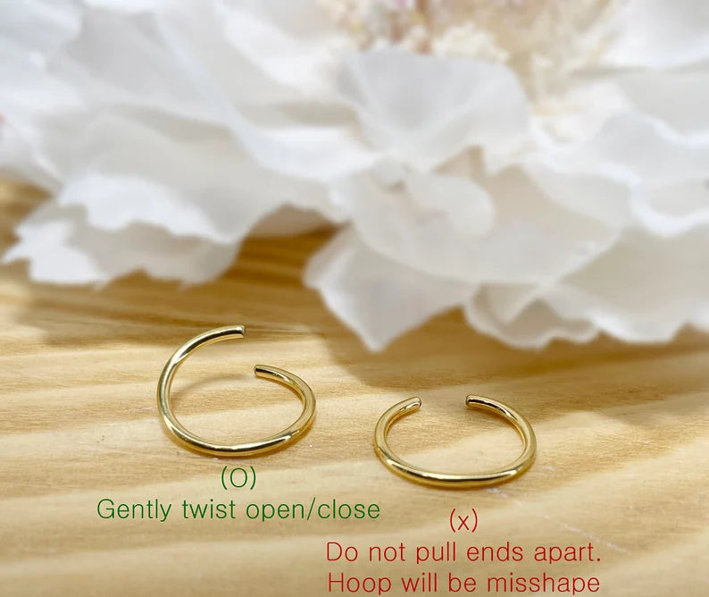 ✨ Bendable Hoop Rings with Rounded Ends