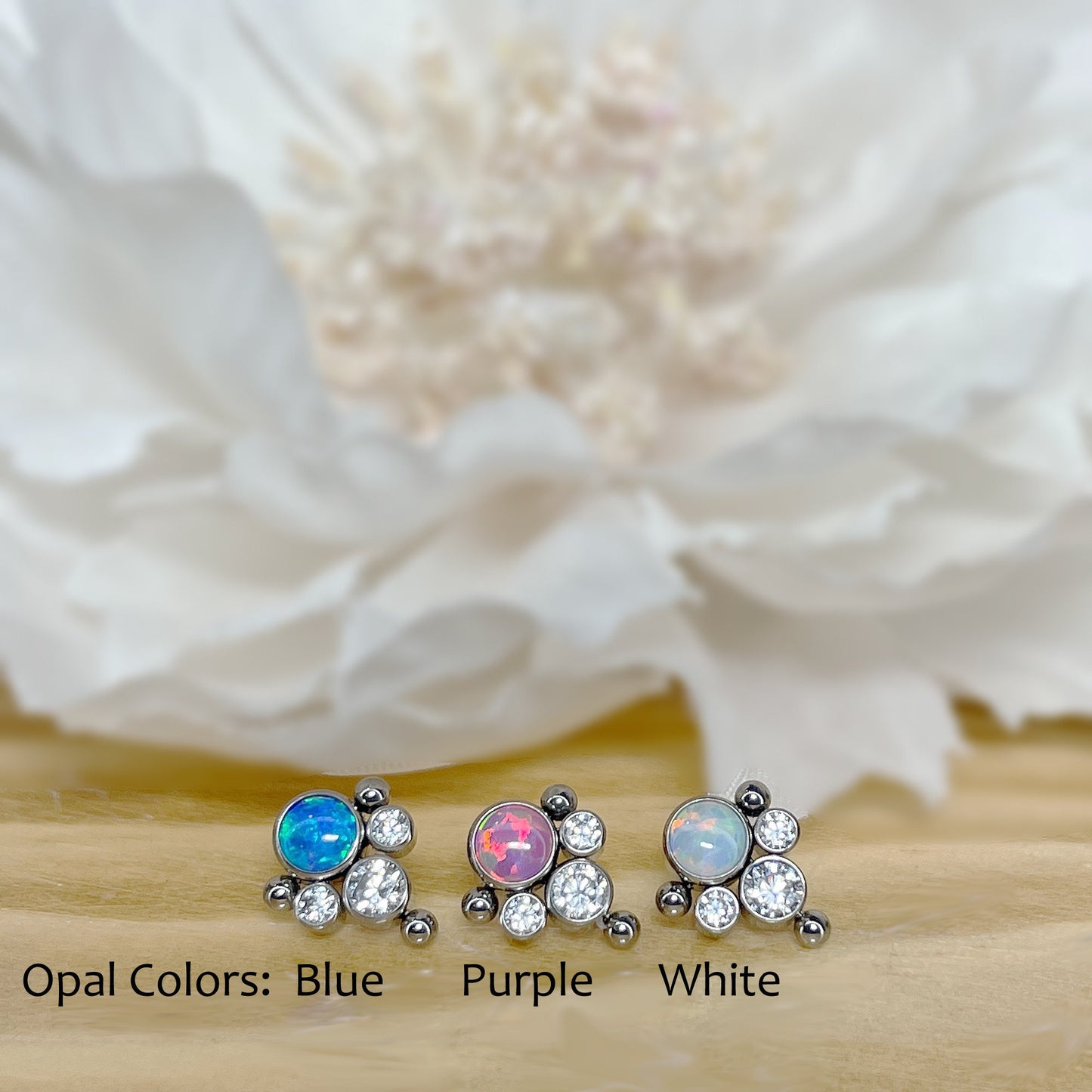 ✨ Titanium CZ Threadless Top