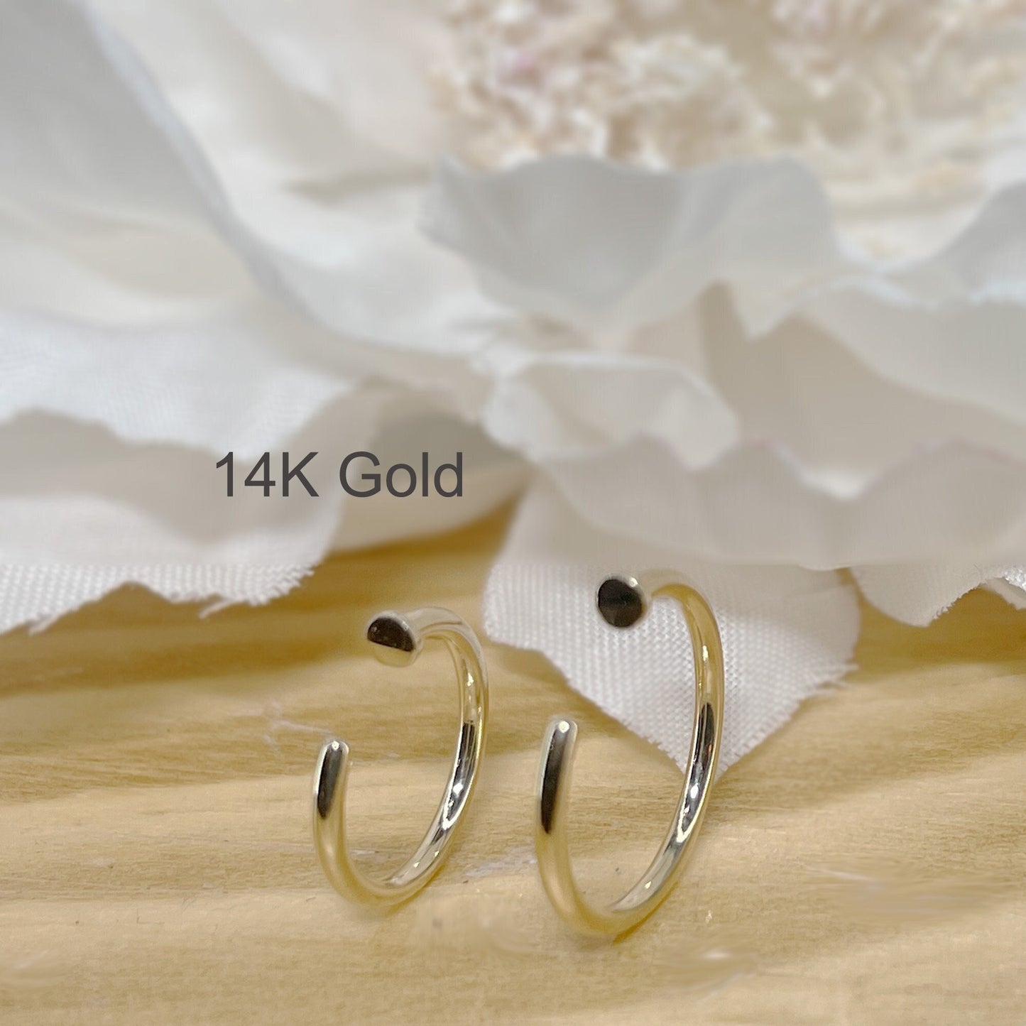 14K Gold Nose Hoop Ring