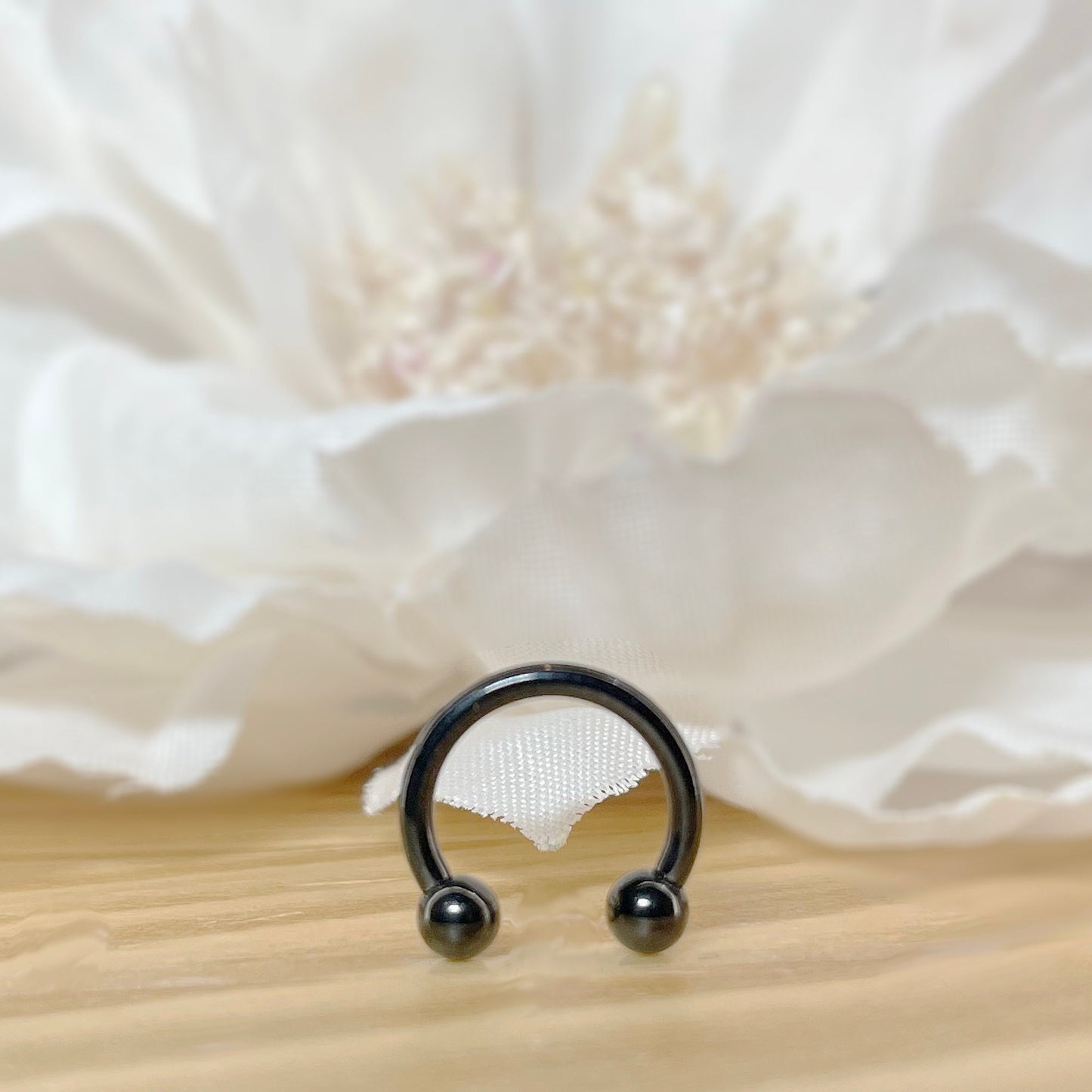 ✨ Titanium Horseshoe Circular Barbells 16G 8mm