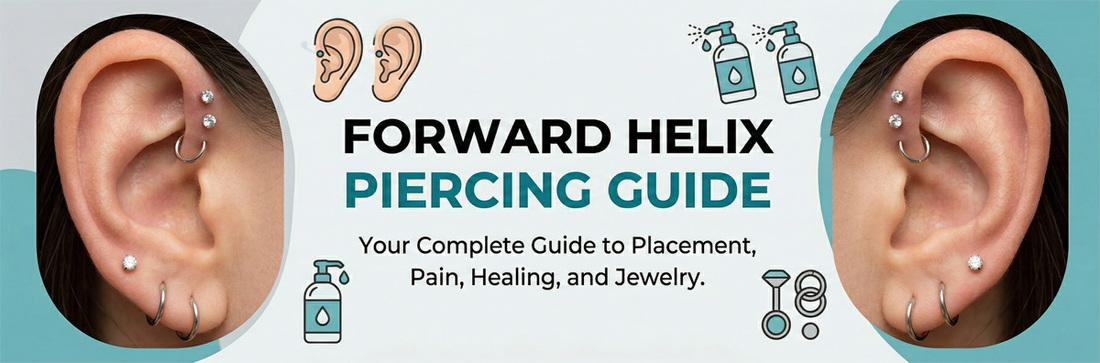 Forward Helix Piercing: Complete Guide to Pain, Healing, Jewelry & Aftercare