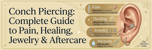 Conch Piercing: Complete Guide to Pain, Healing, Jewelry & Aftercare