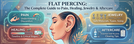 Flat Piercing: Complete Guide to Pain, Healing, Jewelry & Aftercare
