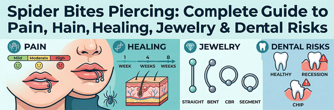 Spider Bites Piercing: Complete Guide to Pain, Healing, Jewelry & Dental Risks