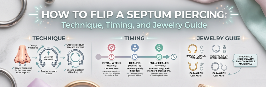 How to Flip a Septum Piercing: Technique, Timing, and Jewelry Guide