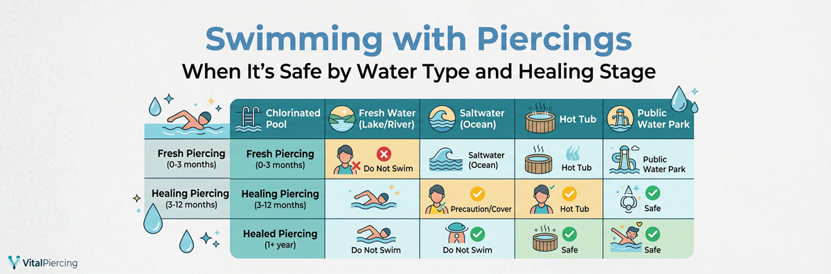 Swimming with Piercings: When It's Safe by Water Type and Healing Stage ...