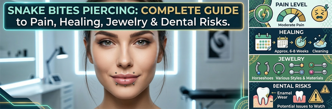 Snake Bites Piercing: Complete Guide to Pain, Healing, Jewelry & Dental Risks