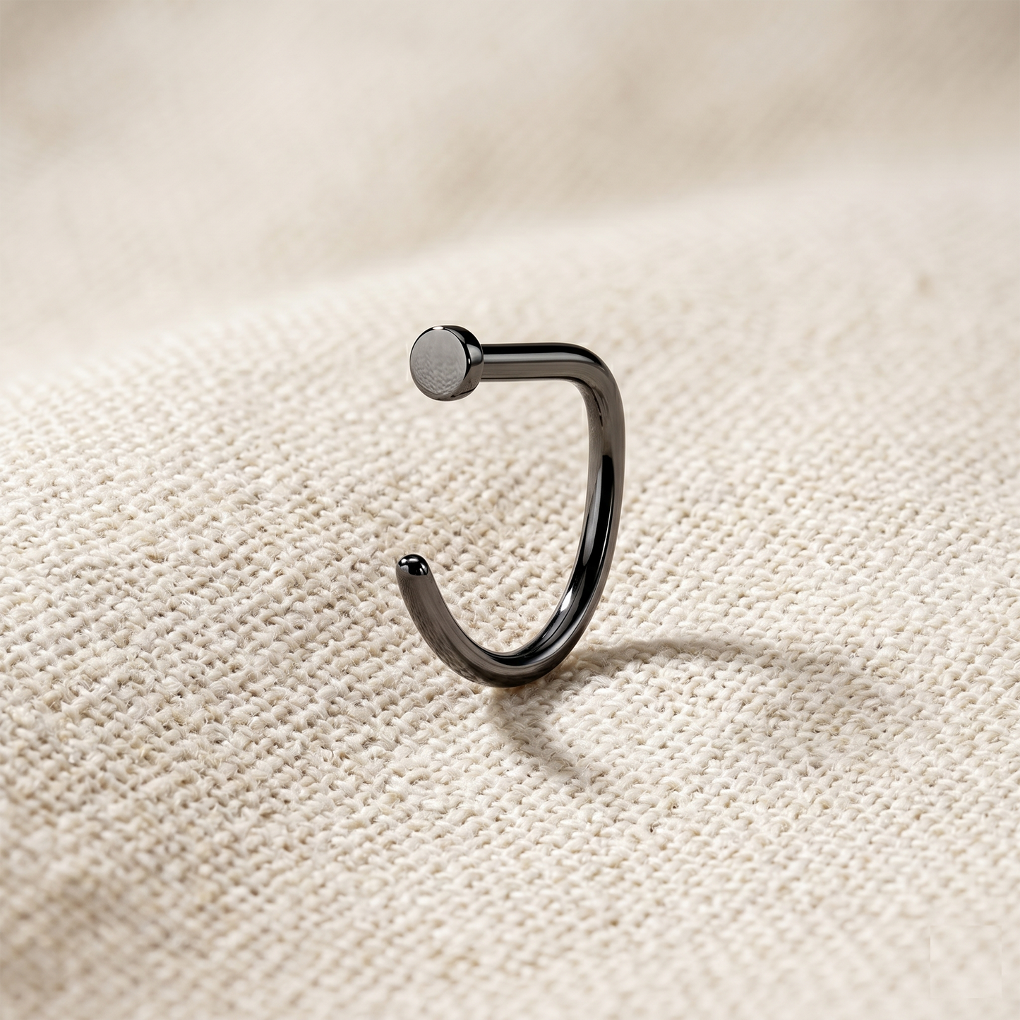 Titanium D-Shape Nose Hoop Ring 18G 20G