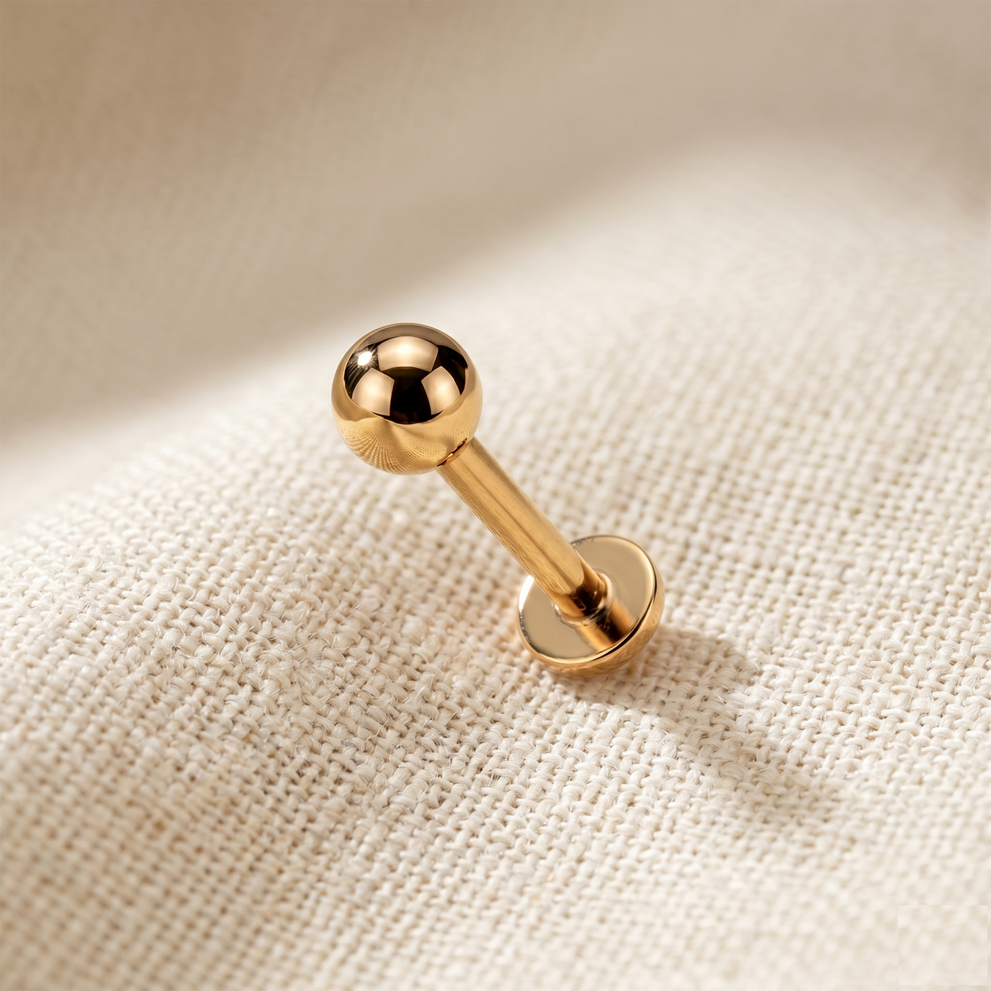 Surgical Steel Round Ball Threadless Stud - Color