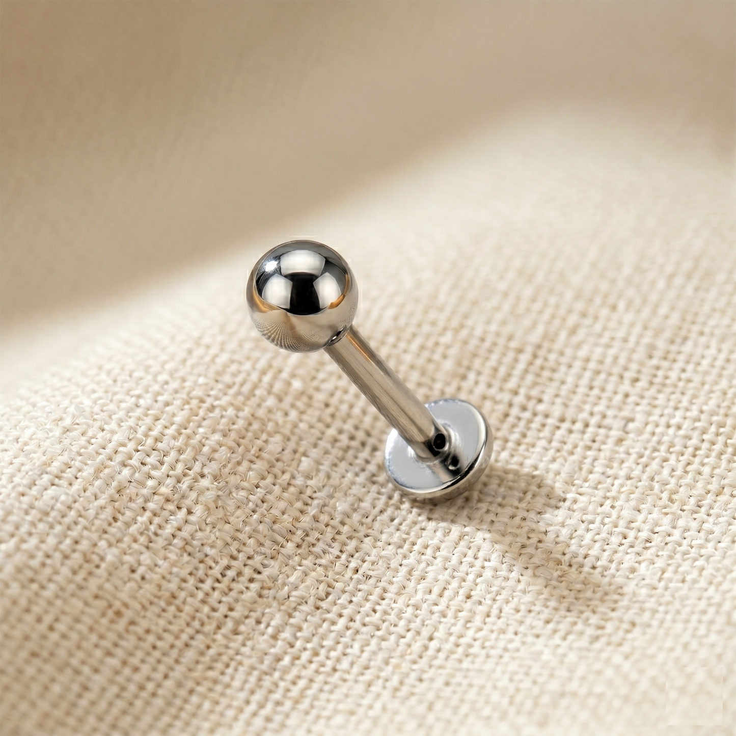 Surgical Steel Round Ball Threadless Stud - Color
