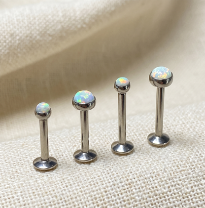 Surgical Steel Opal Threadless Stud
