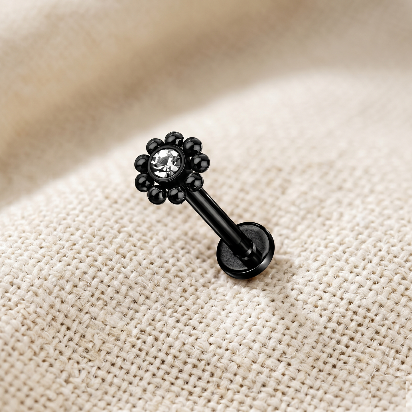 Surgical Steel CZ Threaded Stud 16G