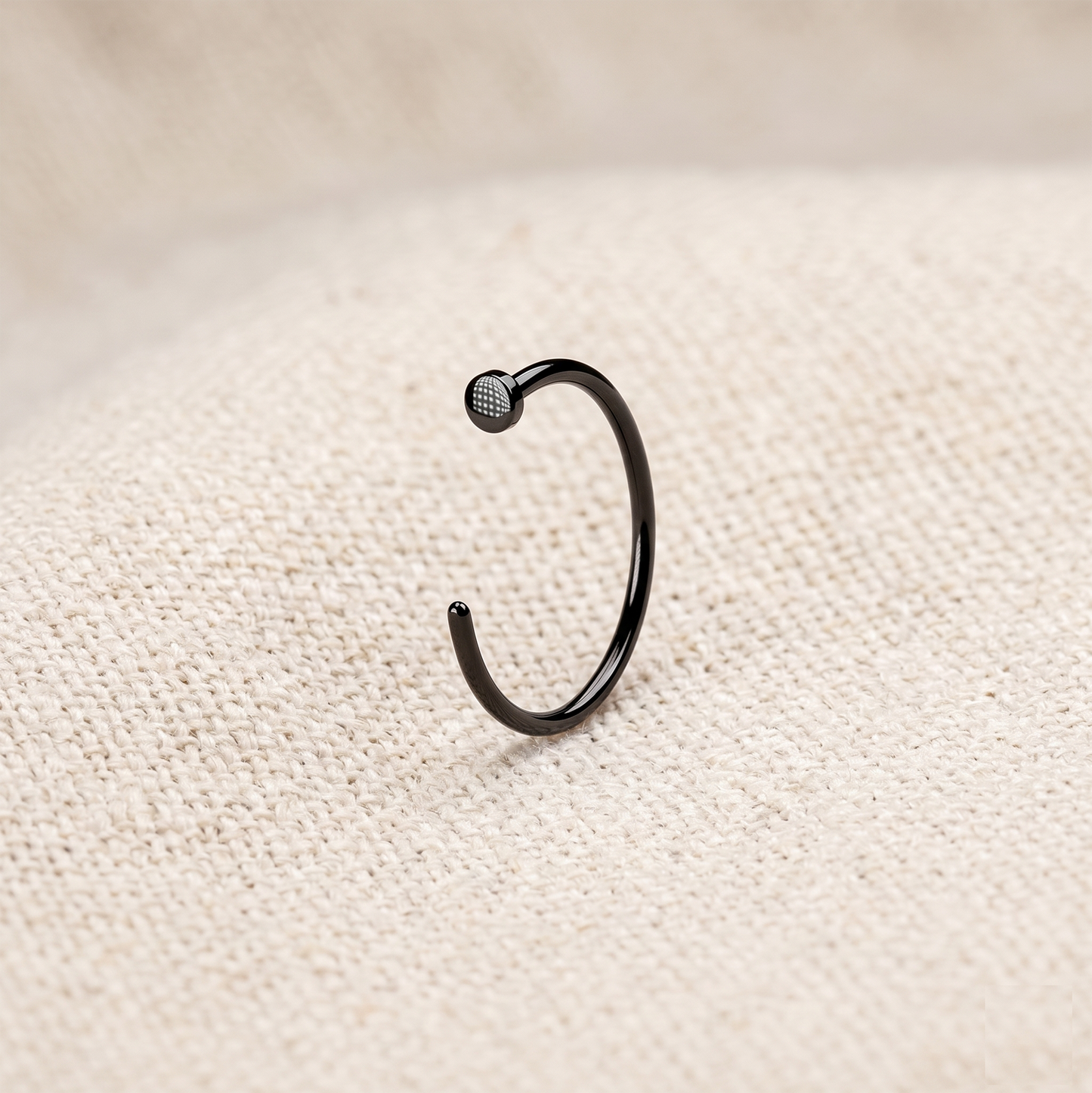 Titanium Classic Flat End Nose Hoop Ring 18G 20G