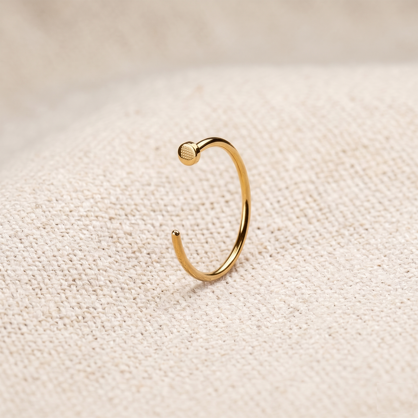 Titanium Classic Flat End Nose Hoop Ring 18G 20G