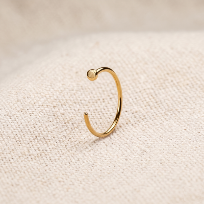 Titanium Classic Flat End Nose Hoop Ring 18G 20G
