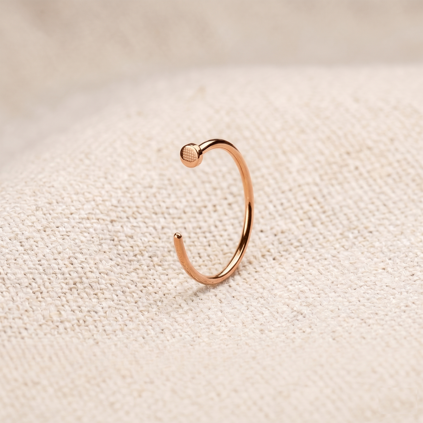 Titanium Classic Flat End Nose Hoop Ring 18G 20G