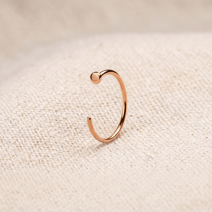 Titanium Classic Flat End Nose Hoop Ring 18G 20G