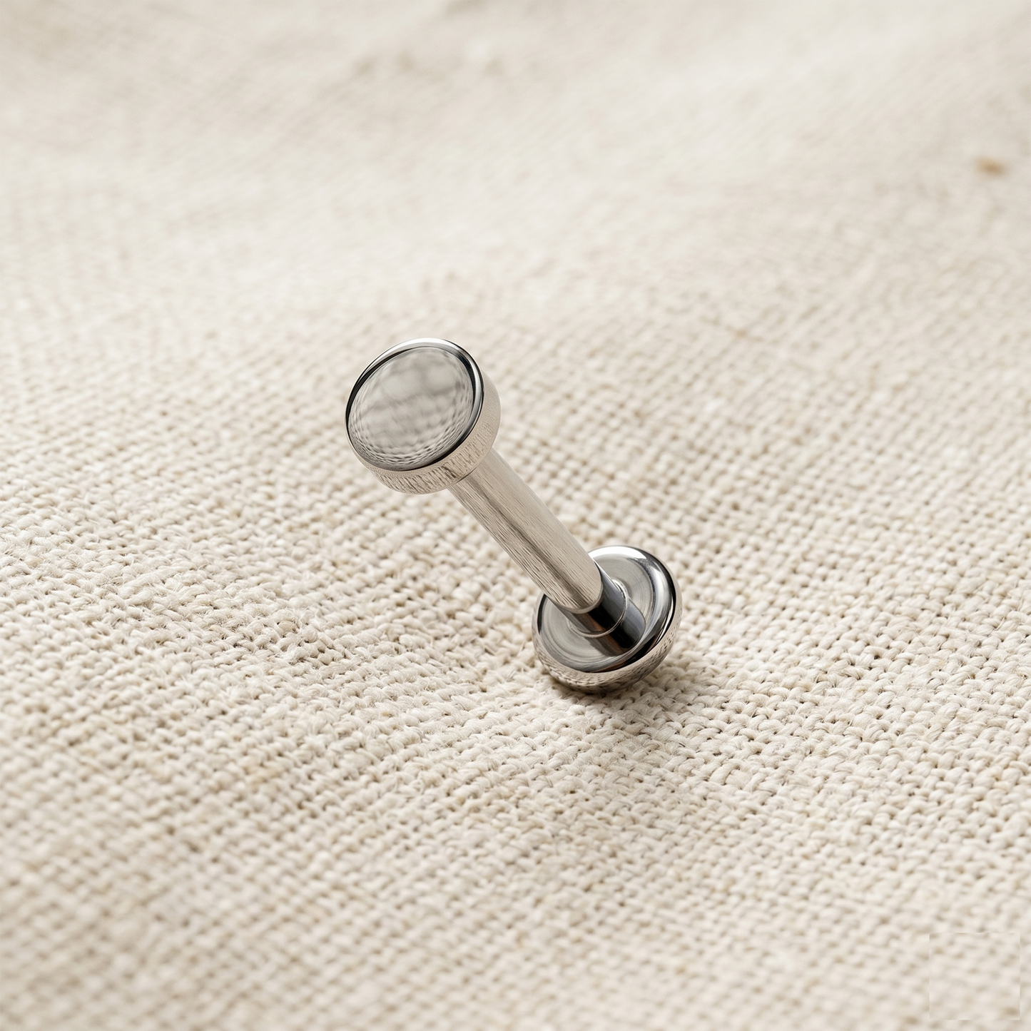 Titanium Round Threaded Labret Stud 16G