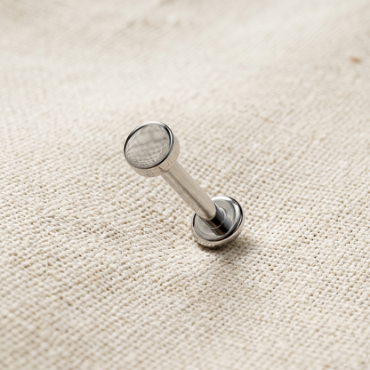 Titanium Round Threaded Labret Stud 16G