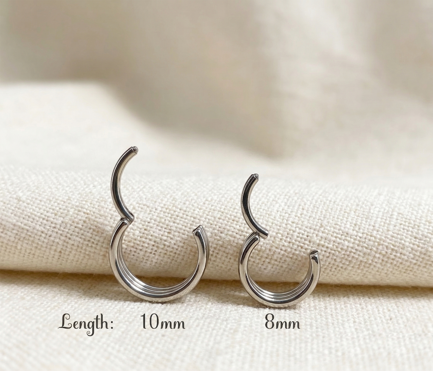 Triple Layer Hinged Hoop Ring 16G