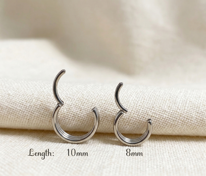 Triple Layer Hinged Hoop Ring 16G